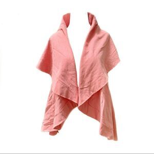 Karen Styl French Terry Cotton Draped Vest Peach OSFM